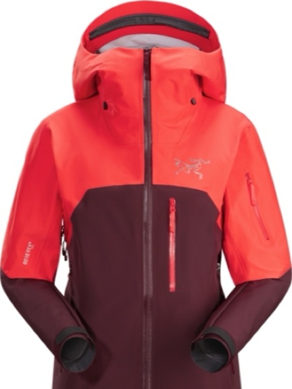 Arc'teryx Women's Red and Burgundy Ski Jacket